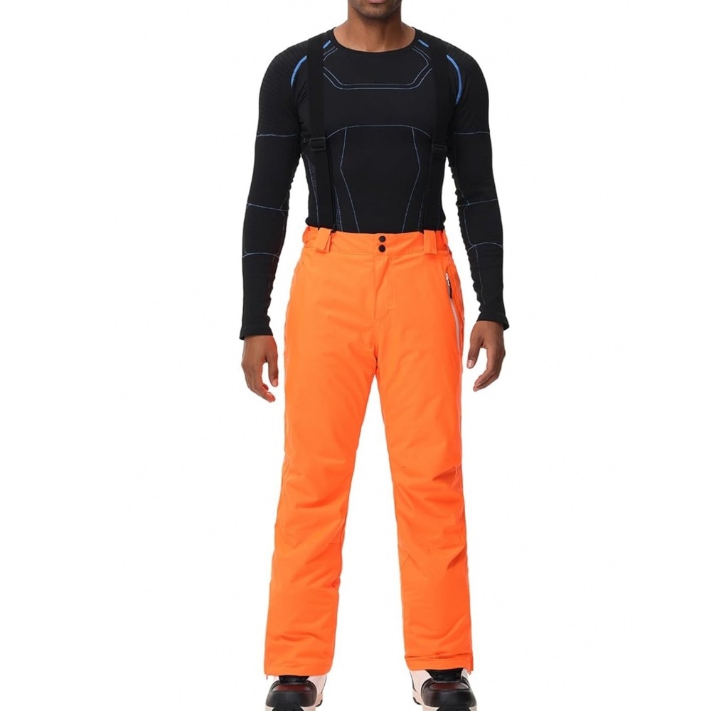 YEEFINE Waterproof Ski Snowboard Pants Red Orange Size Large New With‎ Tags